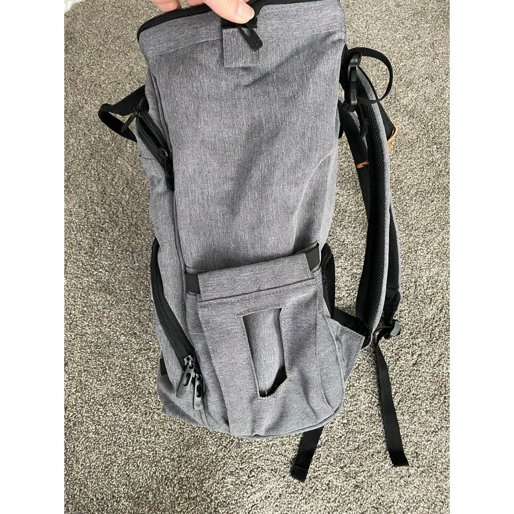 Gray Diaper Bag Backpack Large Travel Baby Bag Multi Pocket Organizer